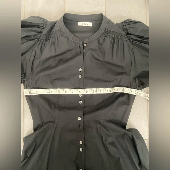 Doen Edlynne Maxi Dress Cotton Poplin Black Size Small - Picture 10 of 11